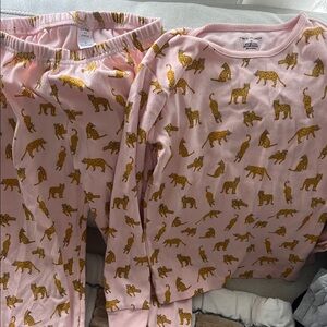 Pink Leopard Print Kids Pajamas